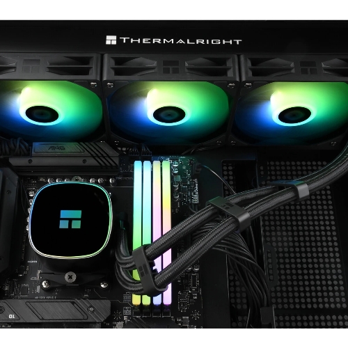 Система жидкостного охлаждения Thermalright Frozen Horizon 360 V2 ARGb Soc-AM5/AM4/1200/1700/1851 черный 4-pin 29.5dB Al Ret (F-HORIZON-360-BL-V2)