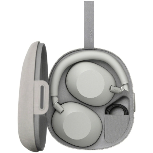 Беспроводные/проводные наушники Sony WH-1000XM6 серебро, полноразмерные, Bluetooth + проводной, адаптивное активное шумоподавление, до 40 ч