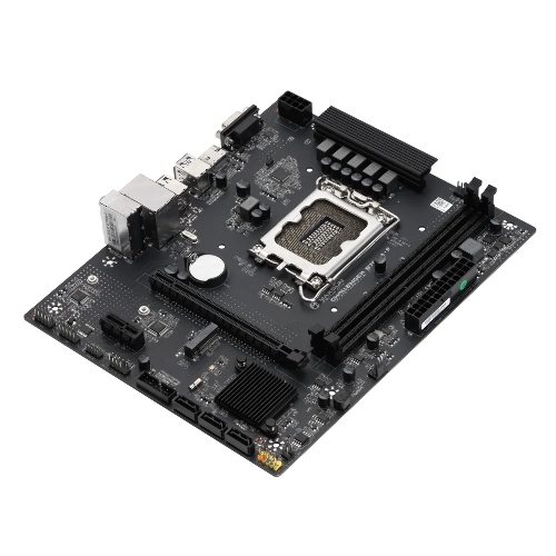 Материнская плата Maxsun Challenger B760M-F, LGA 1700, Intel B760, 2xDDR4, 3xSATA III, 2xM.2, 1xPCIe 4.0 x16, 1xHDMI, 1xVGA, 1xRJ-45 1Gb LAN, 2xUSB 3.2 Gen 1, 4xUSB 2.0, 3x3.5 мм, 5.1, mATX