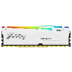 Оперативная память Kingston Fury Beast, DDR5, 16Gb (1x16Gb), 6000MHz, CL36, DIMM, с радиатором, RGB, белый