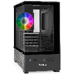 Компьютерный корпус Minitower ExeGate i3 SEA (mATX, без БП, 1*USB+1*USB 3.0, HD аудио, черный, 1 вент. 12см с RGb подсветкой, передняя и боковая панели - закаленное стекло)