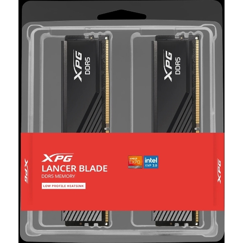Оперативная память XPG Lancer Blade, DDR5, 32GB (2x16 GB), 6000 MHz, CL36, радиатор, черный