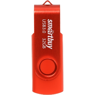 Флешка USB Smartbuy Twist Red (SB032GB3TWR), 32Gb, USB 3.0/3.1, R/W 70/40, красный