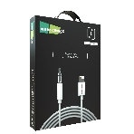 Кабель аудио MORE CHOICE (4610196409820) UK28i AUX 3.5мм Lightning 8-pin 1м, белый