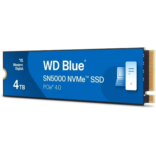 Накопитель SSD 4Tb WD Blue, NVMe, M.2 2280, PCI-E 4x4 R/W - 5500/5000 Mb/s