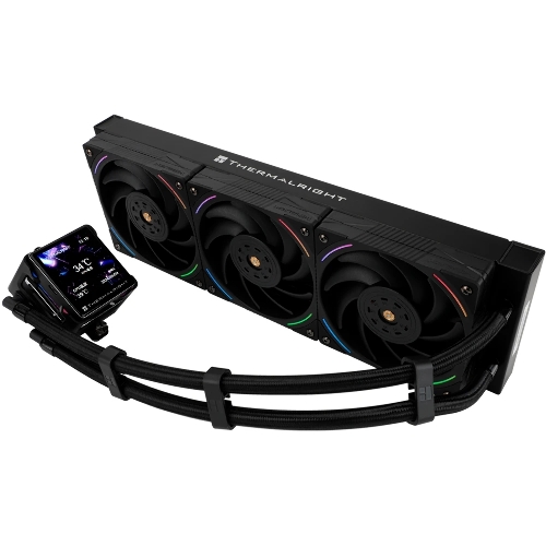 Система жидкостного охлаждения Thermalright Elite Vision 360 (360mm, LED, Black, ARGB/Fans: 3x120mm, 69CFM, 27dBA, 2150RPM/Pump height 63mm, Rad thickness 27mm/S: 1700, 1200, 1851, 115X, 2011, 2066, AM5, AM4)