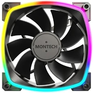 Вентилятор для корпуса Montech RX120 Reverse ARGb 120х120x25 черный 4-pin 27дБ (RX120 PWM BLACK) Ret