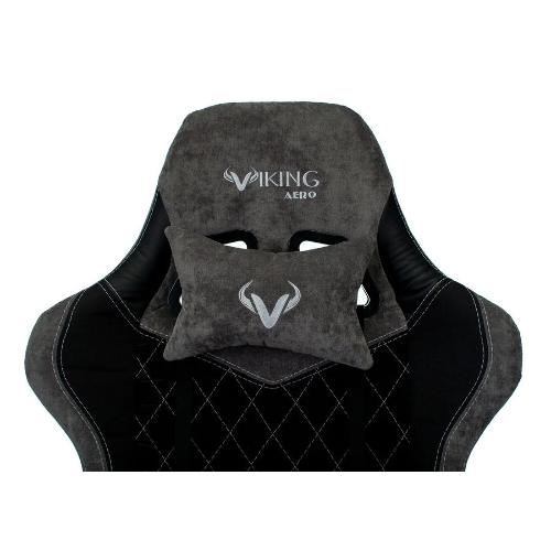 Кресло игровое Бюрократ VIKING 7 KNIGHT B FABRIC черный текстиль/эко.кожа крестовина металл/пластик