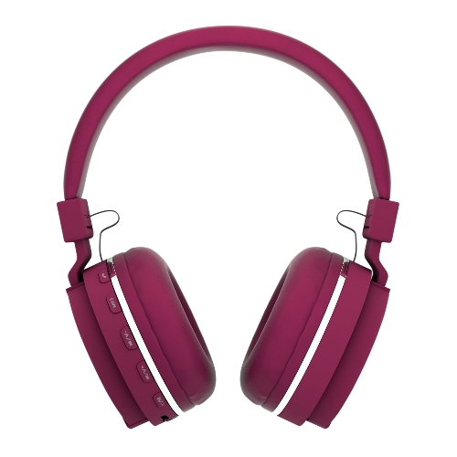Беспроводные наушники MORE CHOICE HW15 вишневый, накладные, Bluetooth, до 6 ч