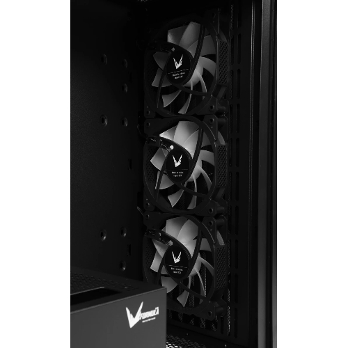 Корпус Formula V Line TimberLine T0 Black, ATX, wood+plastic front, TYPE-C*1, USB3.0*2, FRONT 3x120мм FRGB, REAR 1x120мм FRGB