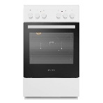 Плита электрическая Maunfeld MEC55CW07 белый, конфорок 4 шт, духовка 60 л, 50 см x 85 см x 60 см