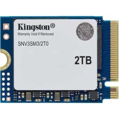 Накопитель SSD Kingston NV3, 2000Gb, M.2(22x30мм), NVMe, PCIe 4.0 x4, 3D TLC, R/W 6000/5000Mb/s, TbW 640, DWPD 0.2