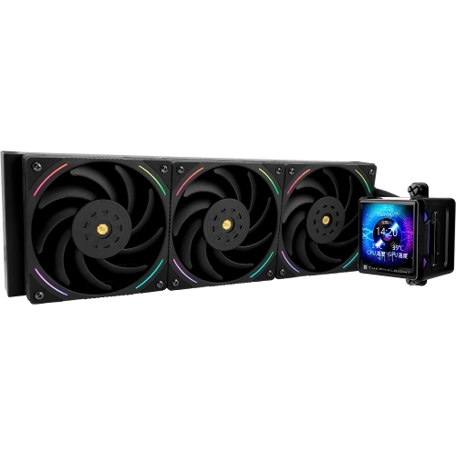 Система жидкостного охлаждения Thermalright Elite Vision 360 (360mm, LED, Black, ARGB/Fans: 3x120mm, 69CFM, 27dBA, 2150RPM/Pump height 63mm, Rad thickness 27mm/S: 1700, 1200, 1851, 115X, 2011, 2066, AM5, AM4)