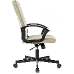 Кресло офисное Бюрократ Triest Fabric песочный Light-21 крестов. металл черный
