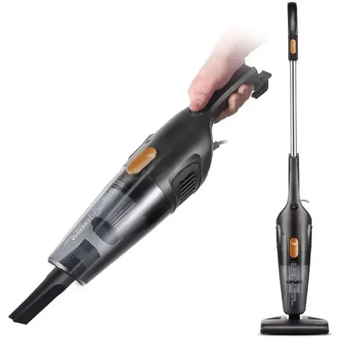 Пылесос вертикальный Deerma DX115C черный, питание от сети, 600 Вт, уборка сухая, пылесборник 1.2 л