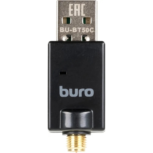 Адаптер USB Buro Bluetooth 5.0+EDR class 1 100м черный
