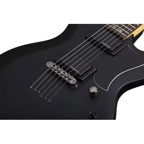 Электрогитара SCHECTER DEMON S-II ABSN - электрогитара 6-струнная, 24 лада, корпус: липа, гриф клен, накладка венге, на болтах, звукосниматели: HH, Schecter Diamond Active HB-105S, регулировки громкость, тон, 3х позиционный переключатель, Цвет: Aged Bla