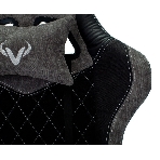Кресло игровое Бюрократ VIKING 7 KNIGHT B FABRIC черный текстиль/эко.кожа крестовина металл/пластик