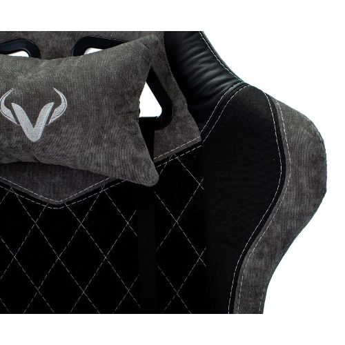 Кресло игровое Бюрократ VIKING 7 KNIGHT B FABRIC черный текстиль/эко.кожа крестовина металл/пластик