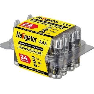 Элемент питания алкалиновый Navigator AAA/LR03 NBT-NE-LR03-BOX24 (уп.24шт)