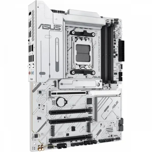 Материнская плата ASUS X870 MAX GAMING WIFI7 W, AM5, AMD X870, 4xDDR5, 4xSATA, 3xM.2, 1xPCIe 5.0 x16, 2xPCIe 4.0 x16, 1xPCIe 3.0 x16, 1xHDMI, 2xUSB Type-C (Display), 1x2.5Gb LAN, Wi-Fi 7, Bluetooth 5.4, 2xUSB-C 40Gbps, 1xUSB-A 10Gbps, 3xUSB-A 5Gbps, 4xUSB-A 2.0, 3x3.5 мм, 7.1, ATX