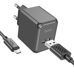 Сетевое зарядное устройство HOCO (6942007603584) для micro USB CS11Am, черный