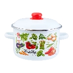 Кастрюля Appetite 1RD201M Veggies эмалированная сталь, цилиндрическая 4 л