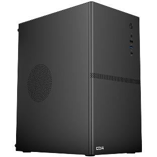 Компьютерный корпус CBR mATX Minitower V863, без БП, 1хUSB 3.0 Type C, 1хUSB 3.0, 1хUSB 2.0, HD Audio+Mic, черный PCC-MATX-V863-WPSU