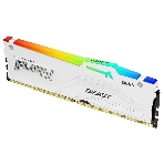 Оперативная память Kingston Fury Beast, DDR5, 16Gb (1x16Gb), 6000MHz, CL36, DIMM, с радиатором, RGB, белый