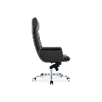 Кресло руководителя Cactus CS-LBK-AMSTERDAM кожа, крестов. алюминий