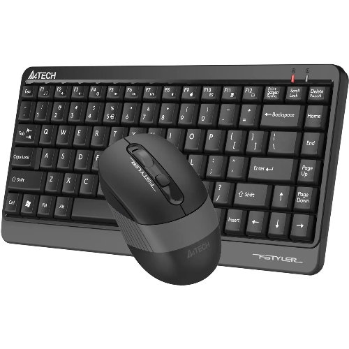 Комплект клавиатура+мышь A4Tech FStyler FG1110 беспроводной, USB, 2000 DPI, чёрный/серый