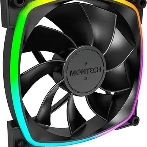 Вентилятор для корпуса Montech RX120 Reverse ARGb 120х120x25 черный 4-pin 27дБ (RX120 PWM BLACK) Ret