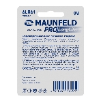 Батарейки Maunfeld PRO Long Life Alkaline 9V(6LR61) MB9-BL1, блистер 1 шт.