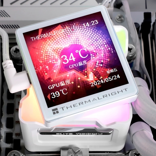 Система жидкостного охлаждения Thermalright Elite Vision 360 (360mm, LED, White, ARGB/Fans: 3x120mm, 69CFM, 27dBA, 2150RPM/Pump height 63mm, Rad thickness 27mm/S: 1700, 1200, 1851, 115X, 2011, 2066, AM5, AM4)