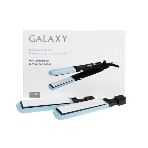 Выпрямитель для волос Galaxy GL 4505 черный/голубой, 27,5/57 мм, 200 °C, 1 режим