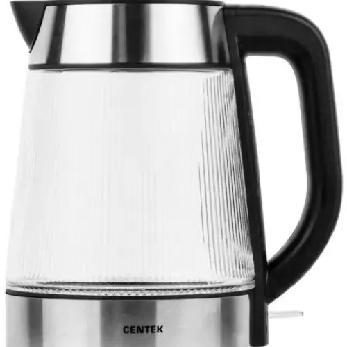 Чайник электрический Centek CT-0013 стекло, 2200 Вт, 1.8 л, серебристый