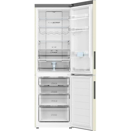 Холодильник Haier C2F636CCRGU1 бежевый, двухкамерный, 256/108л, морозилка снизу, No Frost