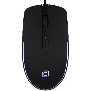 Мышь проводная Oklick 100M черный, 1600 dpi, USB, кнопки - 4