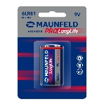 Батарейки Maunfeld PRO Long Life Alkaline 9V(6LR61) MB9-BL1, блистер 1 шт.