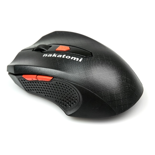 Мышь беспроводная Nakatomi MRON-07U черный, 1600 dpi, радиоканал, USB, кнопки - 5