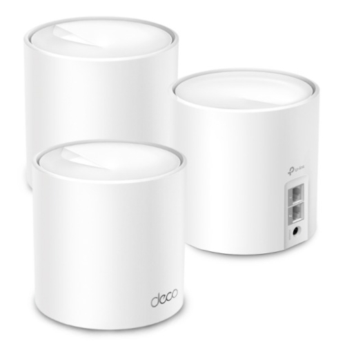 Бесшовный Mesh роутер TP-Link Deco X10 (DECO X10(3-PACK)) AX1500 10/100/1000BASE-TX белый (упак.:3шт)