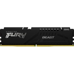 Оперативная память Kingston Fury Beast, DDR5, 32GB (1x32GB), 5600 MHz, CL40, с радиатором, чёрный