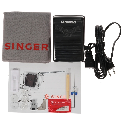 Швейная машина Singer M 2105 белый, электромеханическая, вертикальный качающийся, 8 операций, петля полуавтомат