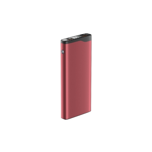 Портативный аккумулятор OLMIO QL-10, 10000mAh, 22.5W, QuickCharge3.0/PowerDelivery, LCD, красный,