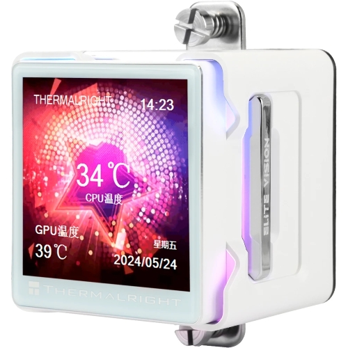 Система жидкостного охлаждения Thermalright Elite Vision 360 (360mm, LED, White, ARGB/Fans: 3x120mm, 69CFM, 27dBA, 2150RPM/Pump height 63mm, Rad thickness 27mm/S: 1700, 1200, 1851, 115X, 2011, 2066, AM5, AM4)