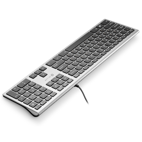 Клавиатура Oklick 890S проводная, USB Type-A, серый