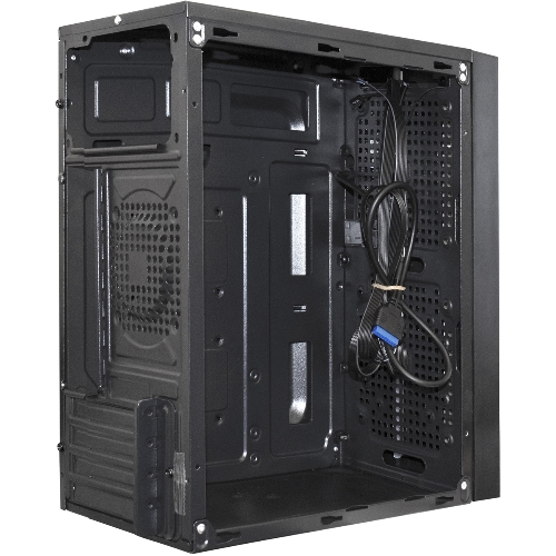 Компьютерный корпус Minitower ExeGate mEVO-9302-NPX450 (mATX, БП 450NPX с вент. 12см, 2хUSB+1хUSB 3.0, HD аудио, черный, с RGb подсветкой)