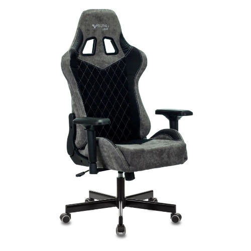 Кресло игровое Бюрократ VIKING 7 KNIGHT B FABRIC черный текстиль/эко.кожа крестовина металл/пластик
