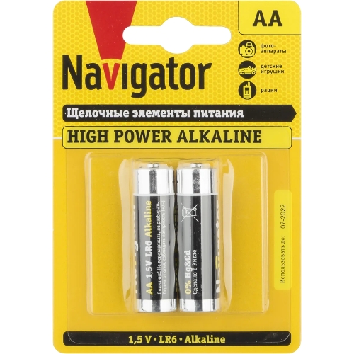 Элемент питания Navigator NBT-NE-LR6-BP2, 1.5 В