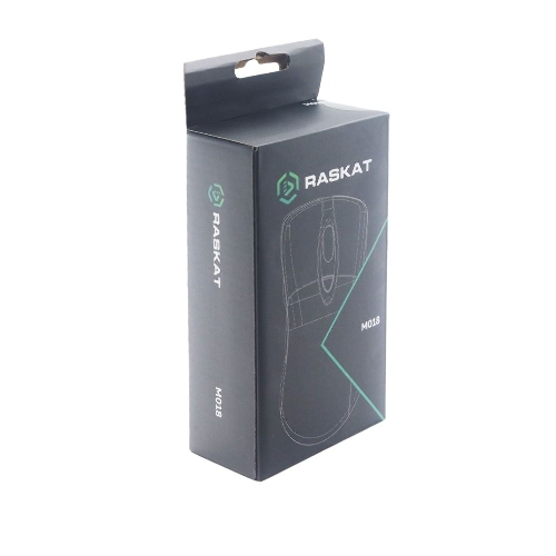 Мышь проводная Raskat M018 черный, 3200 dpi, USB, кнопки - 6